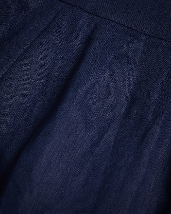 Ted Baker lucihh op maat gemaakte linnen broek met wijde pijpen marine kleding vrouwen 6R02N479