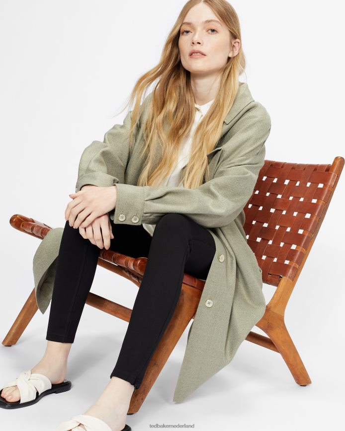 Ted Baker strenti skinny ponti jegging met rits aan de manchetten zwart kleding vrouwen 6R02N284