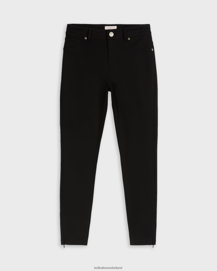 Ted Baker strenti skinny ponti jegging met rits aan de manchetten zwart kleding vrouwen 6R02N284