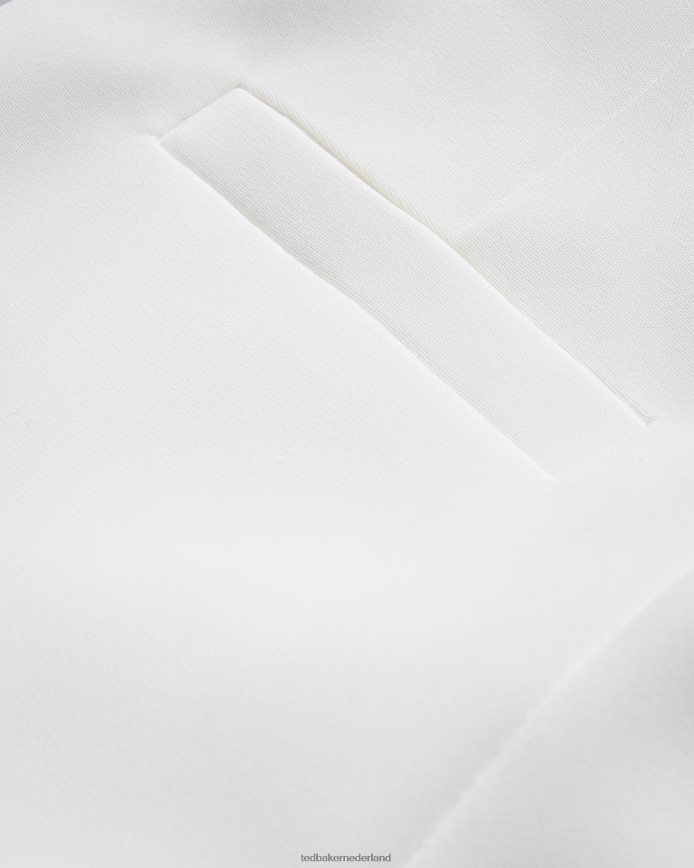 Ted Baker Llaylas twill short met knopen in reliëf wit kleding vrouwen 6R02N268