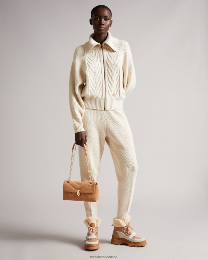 Ted Baker juliiah gebreide joggingbroek natuurlijk kleding vrouwen 6R02N611