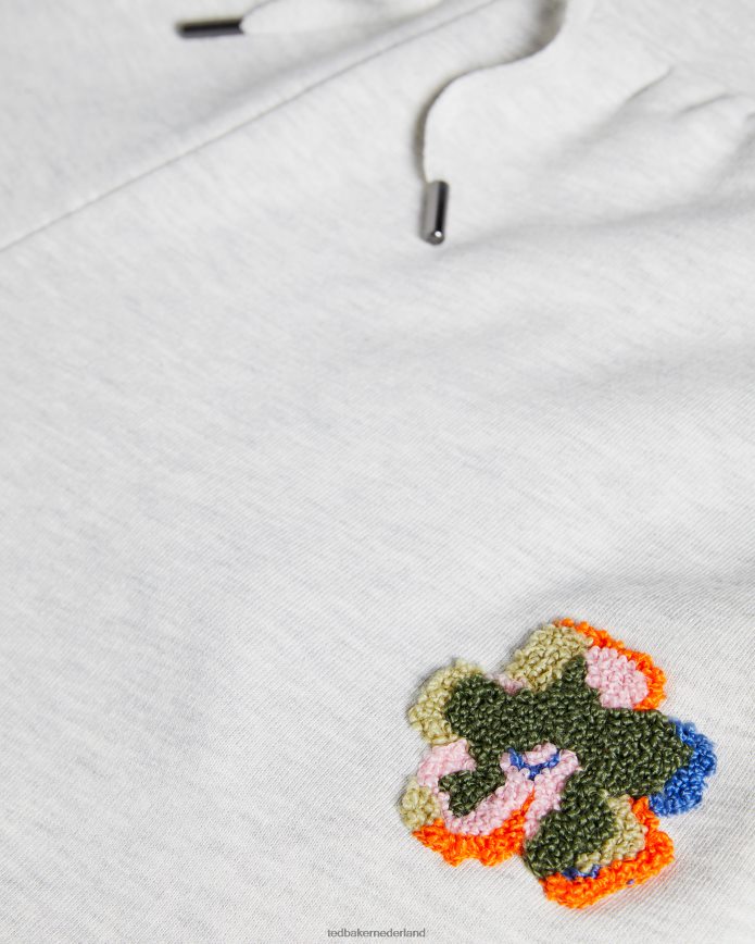 Ted Baker nicolez jersey jogger met bloem midden grijs kleding vrouwen 6R02N590