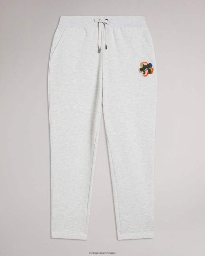 Ted Baker nicolez jersey jogger met bloem midden grijs kleding vrouwen 6R02N590