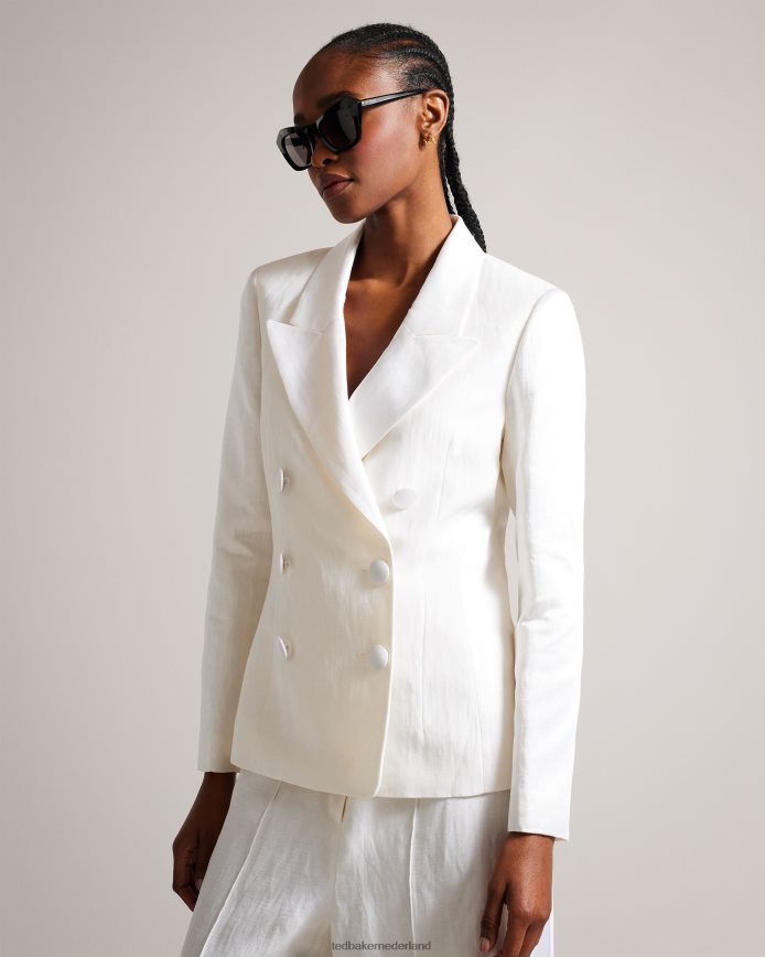 Ted Baker Astaa linnenmix smokingjasje room kleding vrouwen 6R02N421