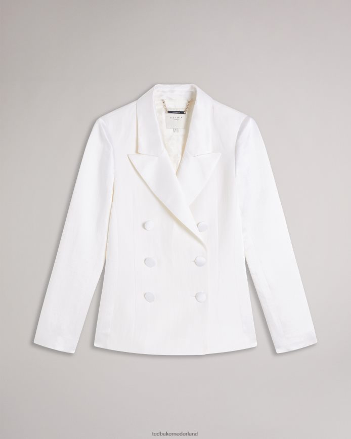 Ted Baker Astaa linnenmix smokingjasje room kleding vrouwen 6R02N421