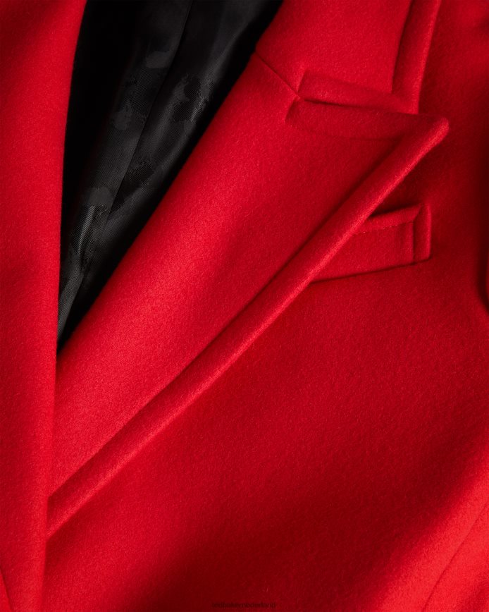 Ted Baker Frejia stadsjas met afneembaar banddetail rood kleding vrouwen 6R02N452