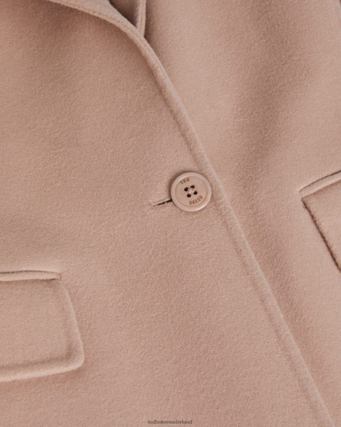 Ted Baker Lange jas van serinnwolmix donker roze kleding vrouwen 6R02N77