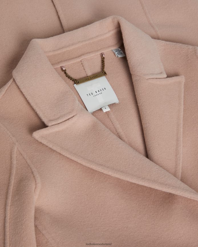 Ted Baker Lange jas van serinnwolmix donker roze kleding vrouwen 6R02N77