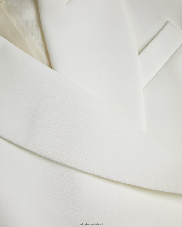 Ted Baker Laylaj mouwloos jasje met dubbele rij knopen wit kleding vrouwen 6R02N334