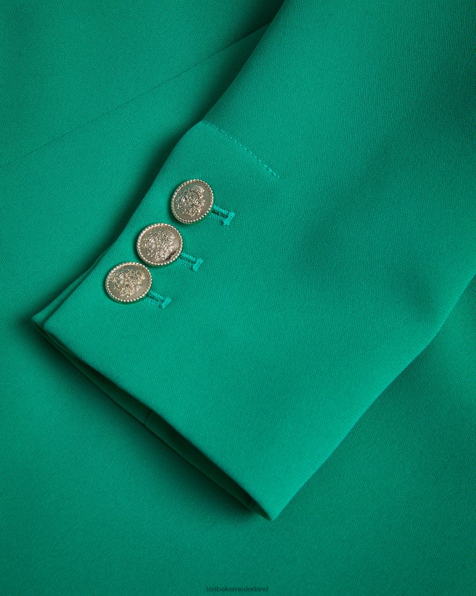 Ted Baker Llayla jasje met dubbele rij knopen en knopen in reliëf groente kleding vrouwen 6R02N482