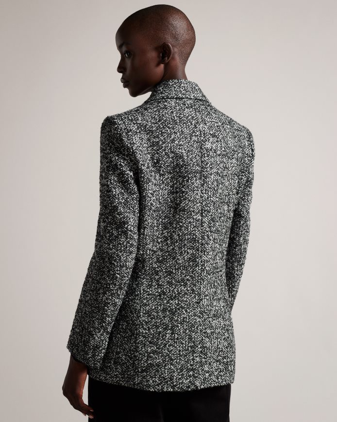 Ted Baker Robinet oversized gemêleerde blazerjas zwart kleding vrouwen 6R02N43