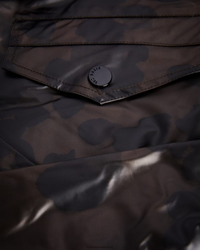 Ted Baker Rosalei bedrukte regenjas lichtbruin kleding vrouwen 6R02N557