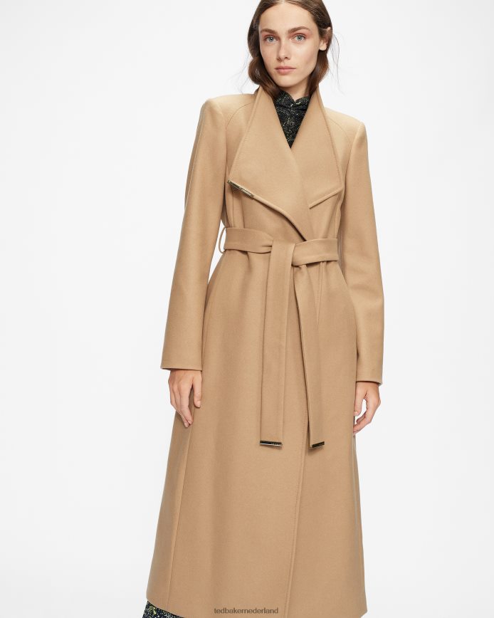 Ted Baker Rosell lange wollen wikkeljas kameel kleding vrouwen 6R02N345