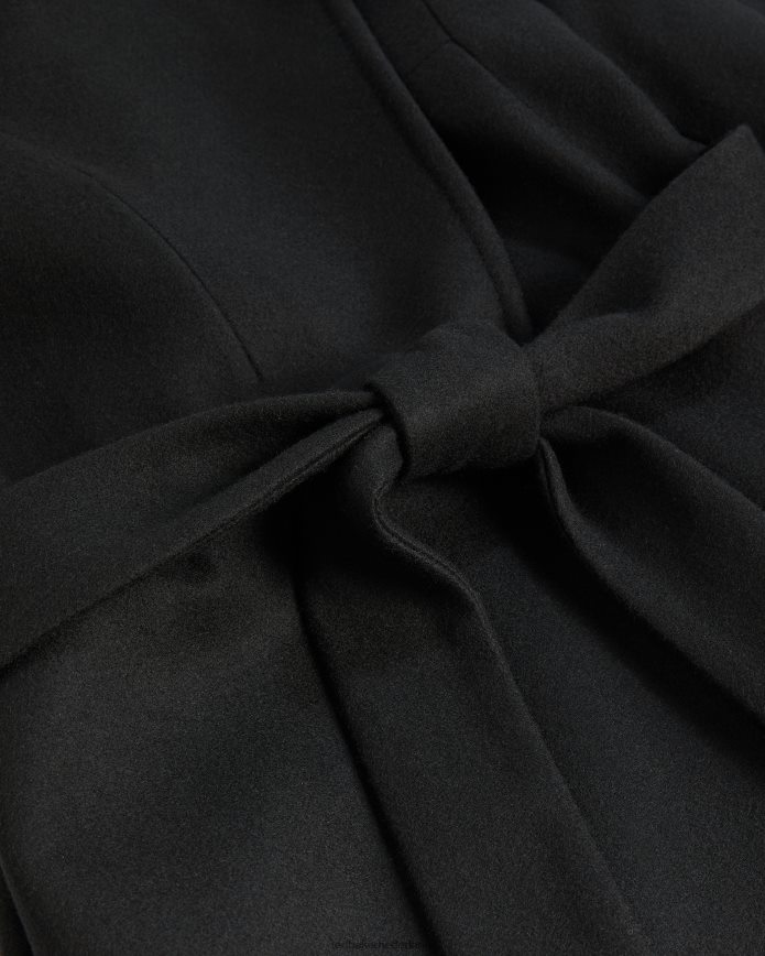 Ted Baker Rosell lange wollen wikkeljas zwart kleding vrouwen 6R02N143