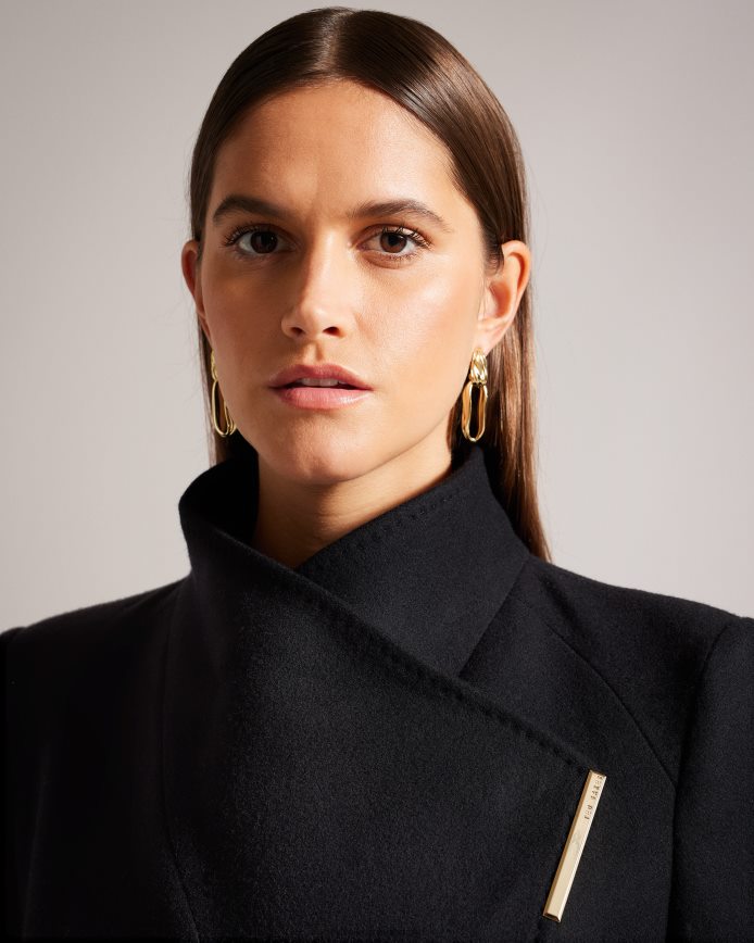 Ted Baker Wikkeljas van rozenwol zwart kleding vrouwen 6R02N133