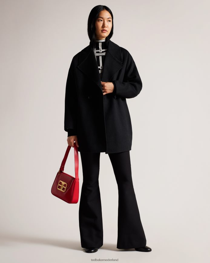 Ted Baker caysa coconjas met oversized kraag zwart kleding vrouwen 6R02N456