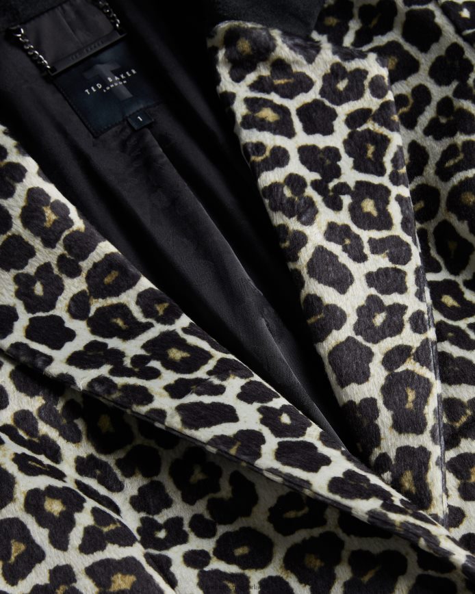 Ted Baker leeroi midi-lengte jas met enkele rij knopen zwart kleding vrouwen 6R02N86