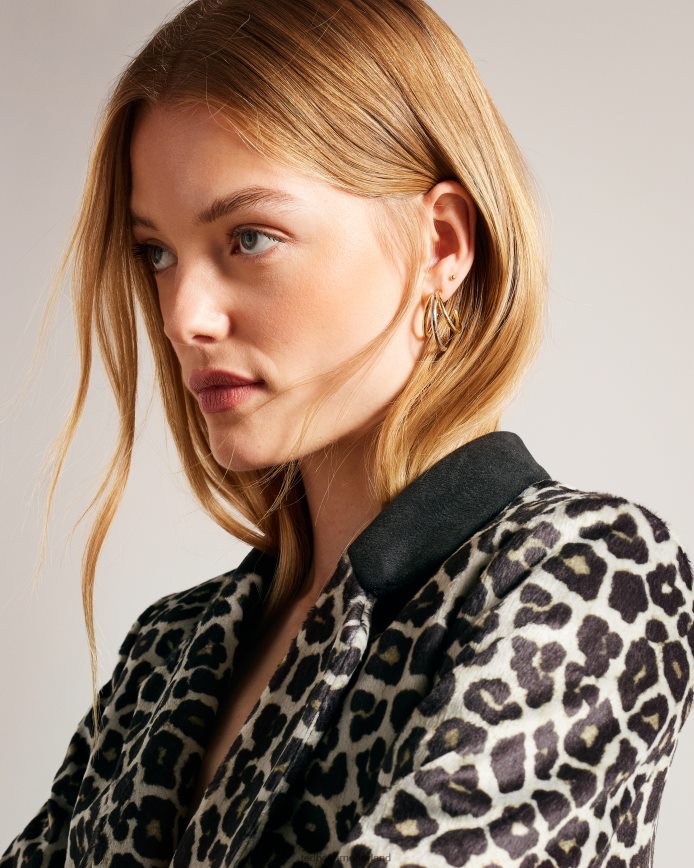 Ted Baker leeroi midi-lengte jas met enkele rij knopen zwart kleding vrouwen 6R02N86