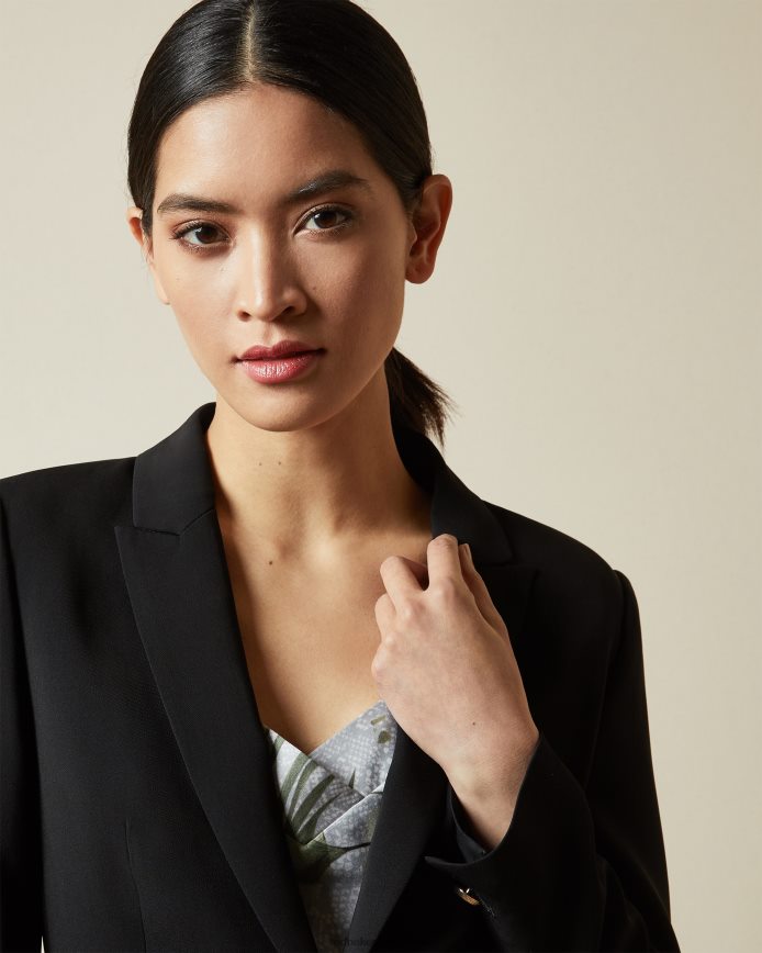 Ted Baker raee blazerjack met enkele rij knopen zwart kleding vrouwen 6R02N441