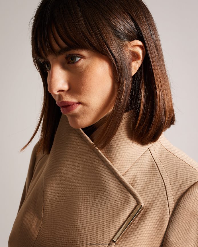 Ted Baker rosiaas korte wikkeltrenchcoat bruinbruin kleding vrouwen 6R02N170
