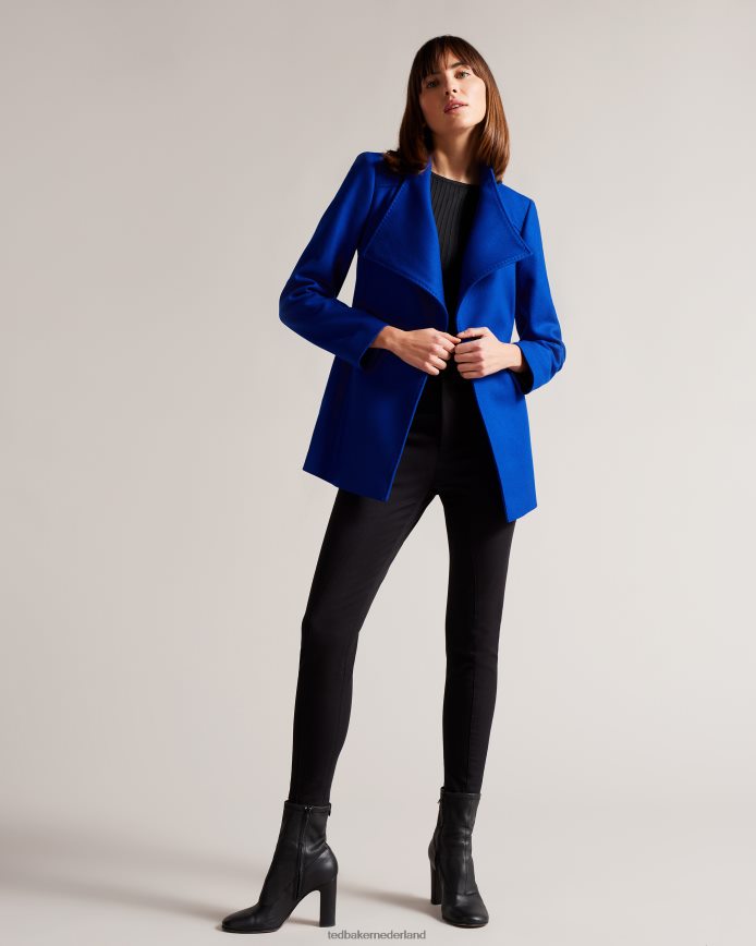 Ted Baker rytaa korte wollen wikkeljas blauw kleding vrouwen 6R02N524