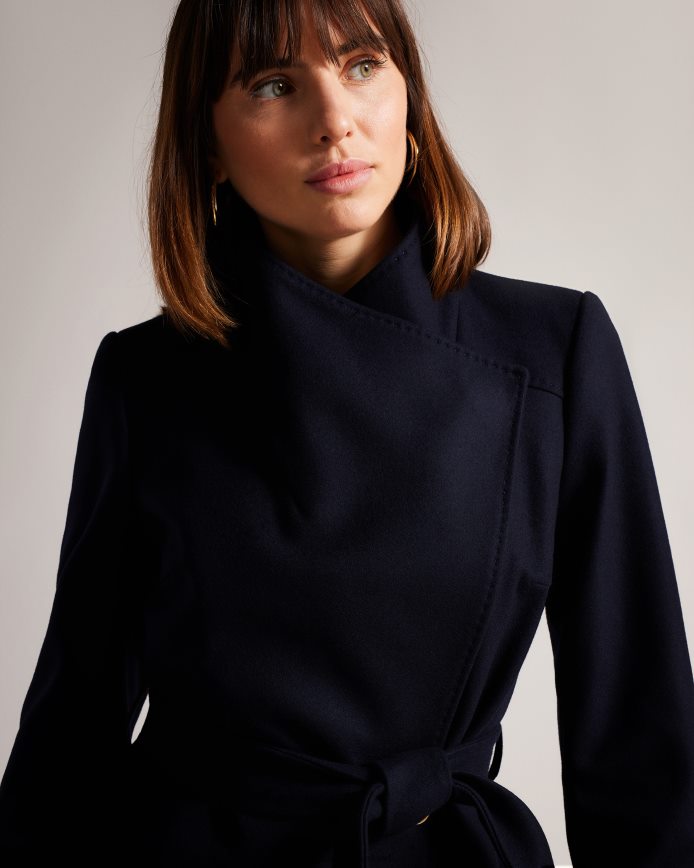 Ted Baker rytaa korte wollen wikkeljas donker marine kleding vrouwen 6R02N501