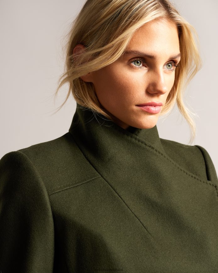 Ted Baker rytaa korte wollen wikkeljas khaki kleding vrouwen 6R02N563