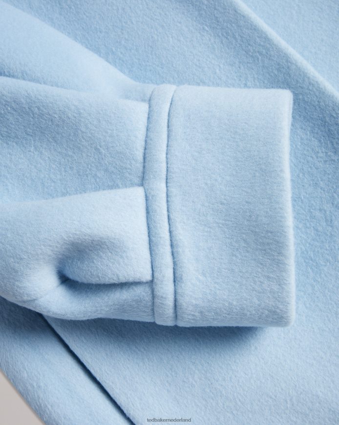 Ted Baker sairse midi-lengte jas met volumemouwen lichtblauw kleding vrouwen 6R02N42