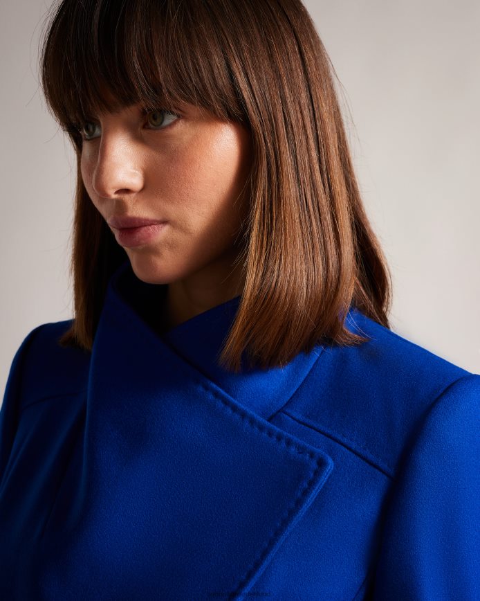 Ted Baker sandra midi-wollen wikkeljas blauw kleding vrouwen 6R02N561