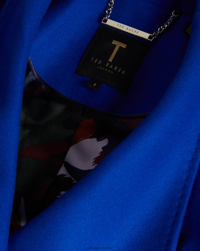 Ted Baker sandra midi-wollen wikkeljas blauw kleding vrouwen 6R02N561