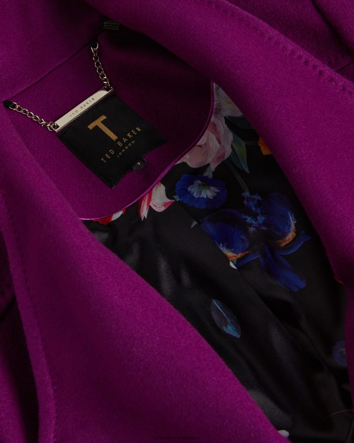 Ted Baker sandra midi-wollen wikkeljas paars kleding vrouwen 6R02N506