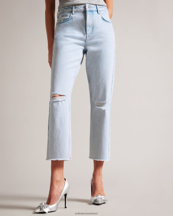 Ted Baker Chrishl enkelgrazerjeans met rechte pijpen lichte wassing kleding vrouwen 6R02N360