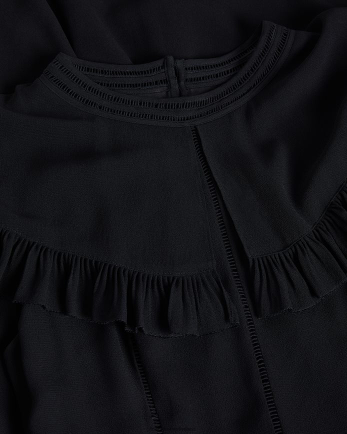 Ted Baker Olijfgroene cape-jumpsuit met ladderkantdetail zwart kleding vrouwen 6R02N57