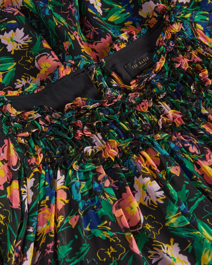 Ted Baker verine playsuit met overdreven blousonmouw zwart kleding vrouwen 6R02N618