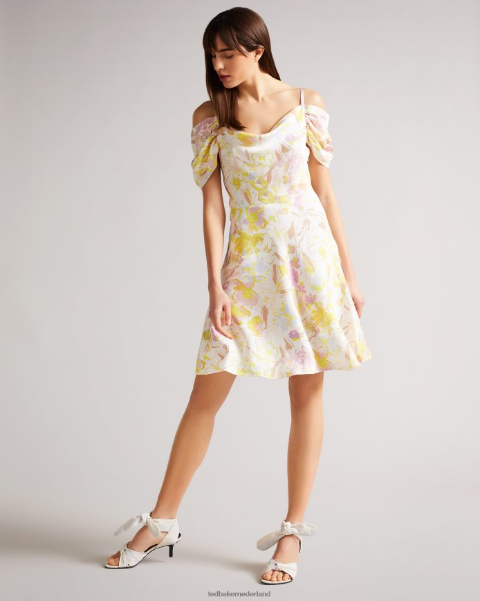 Ted Baker Camily satijnen mini-jurk met kap aan de voorkant wit kleding vrouwen 6R02N490