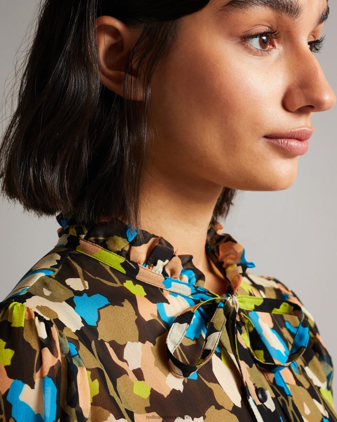 Ted Baker Hariiee mini-jurk met verlaagde taille en bloemenprint zwart kleding vrouwen 6R02N485