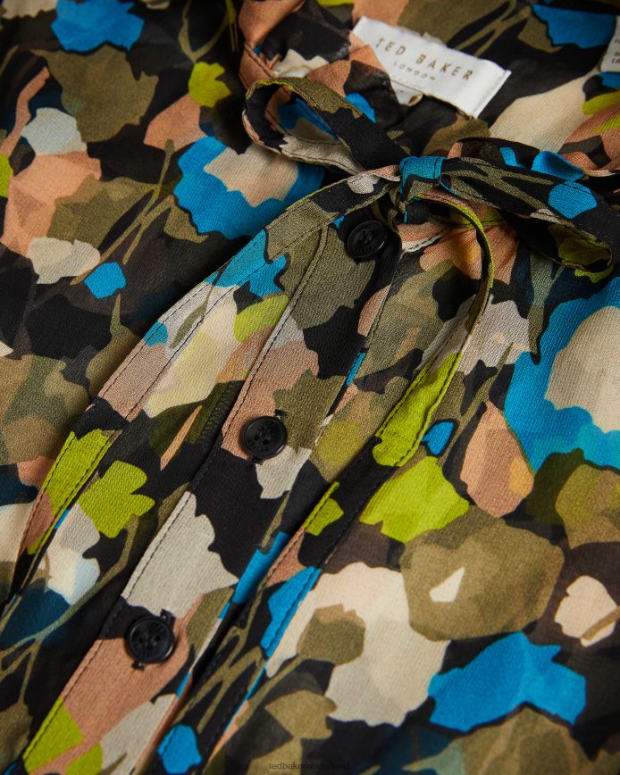 Ted Baker Hariiee mini-jurk met verlaagde taille en bloemenprint zwart kleding vrouwen 6R02N485