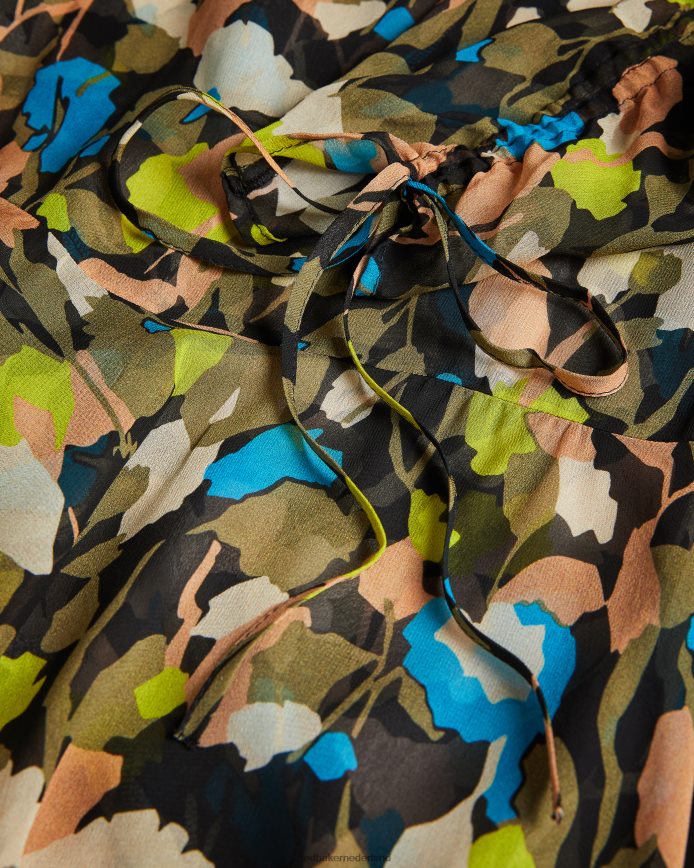 Ted Baker Hariiee mini-jurk met verlaagde taille en bloemenprint zwart kleding vrouwen 6R02N485