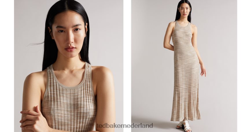 Ted Baker Junete makkelijke maxi-jurk natuurlijk kleding vrouwen 6R02N597