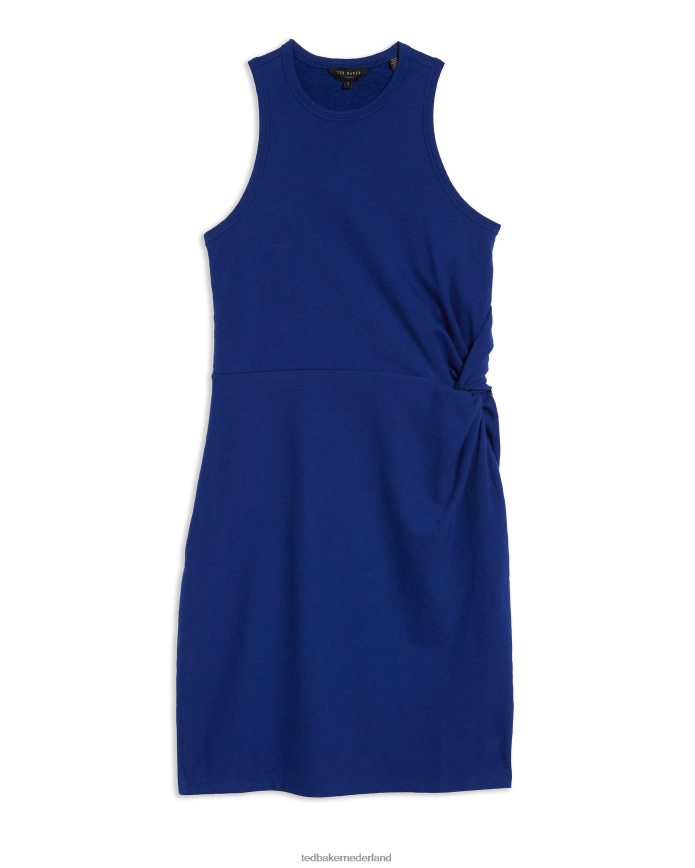 Ted Baker Liviaa jersey jurk met knoop aan de voorkant donkerblauw kleding vrouwen 6R02N539