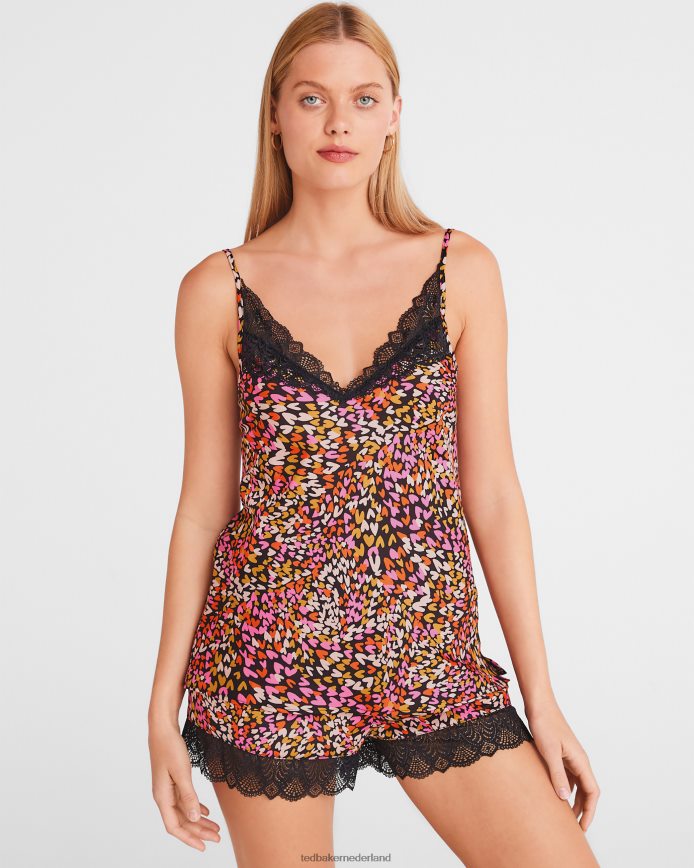 Ted Baker Lovege short en cami-set met hartjesprint zwart kleding vrouwen 6R02N642