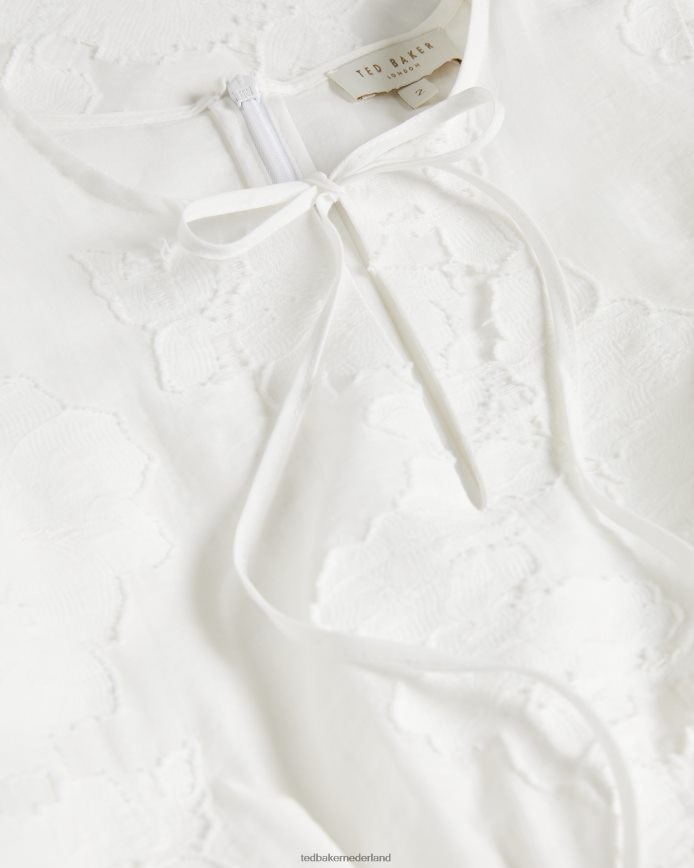 Ted Baker Maylee luchtige mini-jurk met strikceintuur wit kleding vrouwen 6R02N504