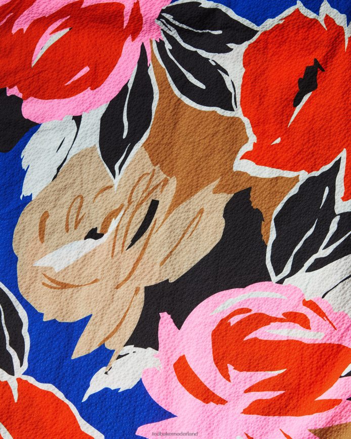 Ted Baker Midi-jurk met harpia bloemenprint zwart kleding vrouwen 6R02N503