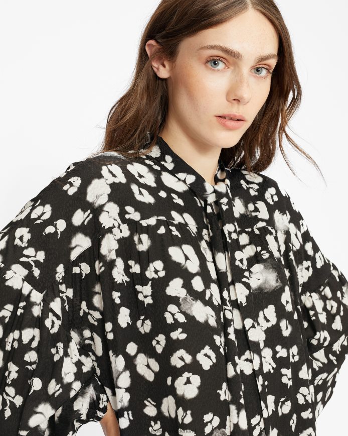 Ted Baker Wilmy lange jurk met strikje zwart kleding vrouwen 6R02N526