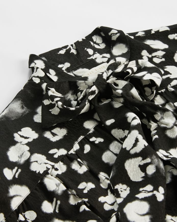 Ted Baker Wilmy lange jurk met strikje zwart kleding vrouwen 6R02N526