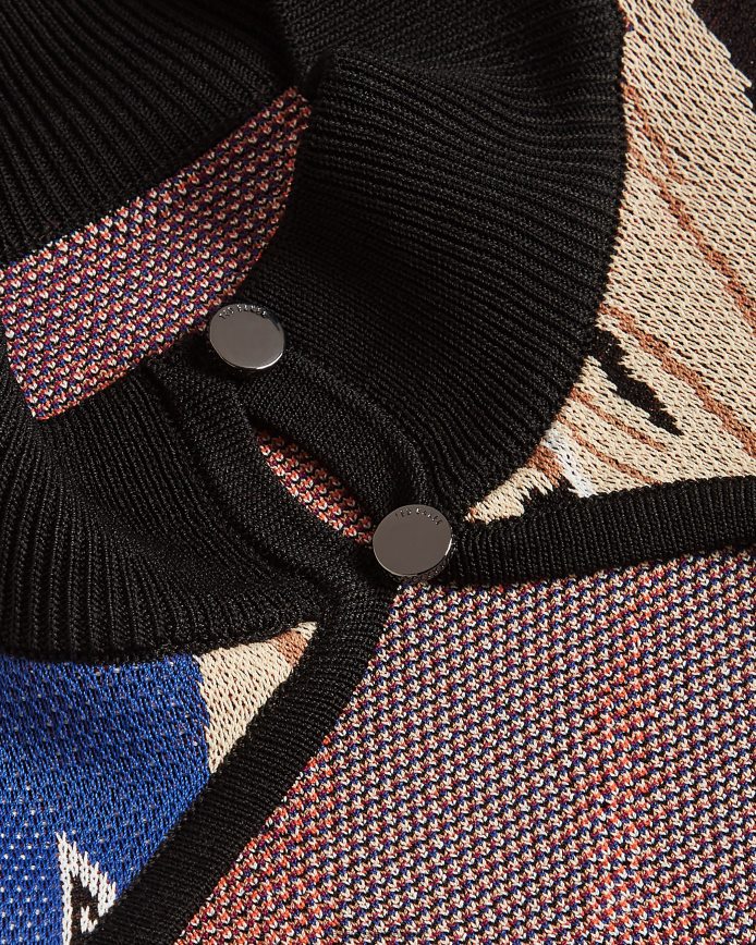 Ted Baker lilyiii gebreide bodycon mini-jurk met open achterkant zwart kleding vrouwen 6R02N614