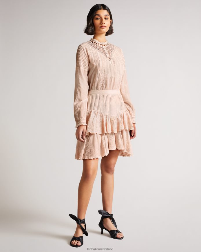 Ted Baker Alegria gelaagde minirok lichtroze kleding vrouwen 6R02N661