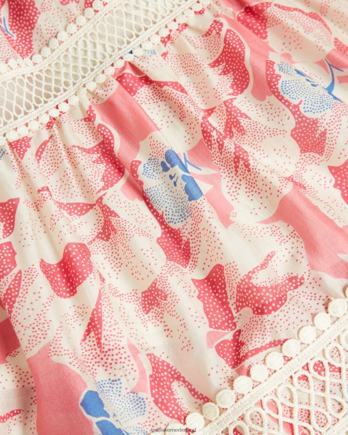 Ted Baker Tabita minirok met kanten band middel roze kleding vrouwen 6R02N613