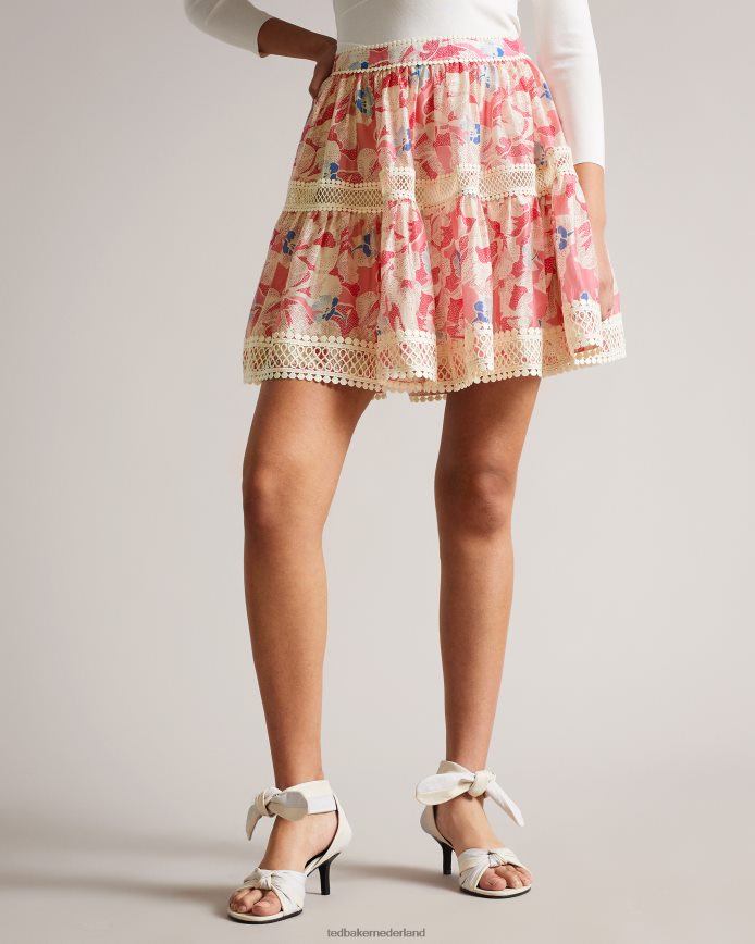 Ted Baker Tabita minirok met kanten band middel roze kleding vrouwen 6R02N613