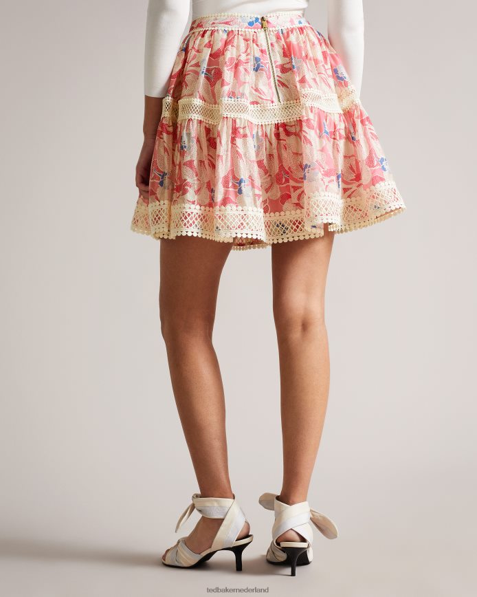 Ted Baker Tabita minirok met kanten band middel roze kleding vrouwen 6R02N613